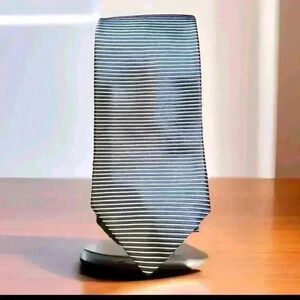 Tommy Hilfiger blue & white strip Silk Tie 4A912